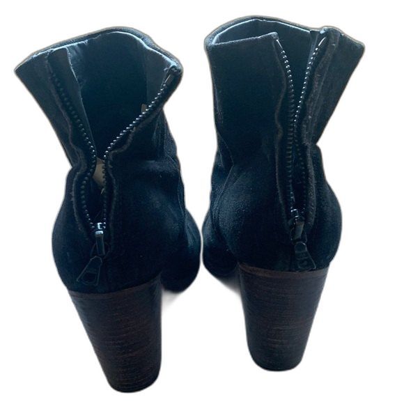 Rag & Bone Black Suede Nubuk Leather Newbury Ankle Boots Women Size 8.5 EUR 38.5 - Picture 10 of 15